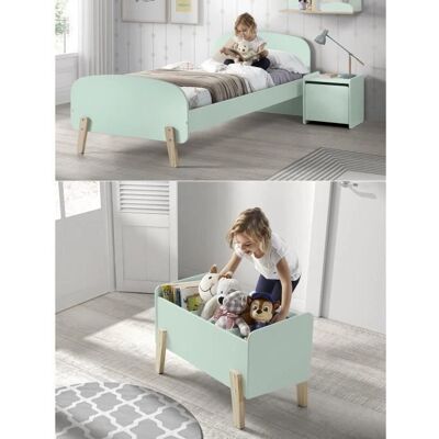 Ensemble complet pour chambre d'enfant Vipack - Vert Menthe, Style Scandinave, 90x200 cm - Publicité Ensemble complet pour chambre d'enfant Vipack - Vert Menthe, Style Scandinave, 90x200 cm - Publicité