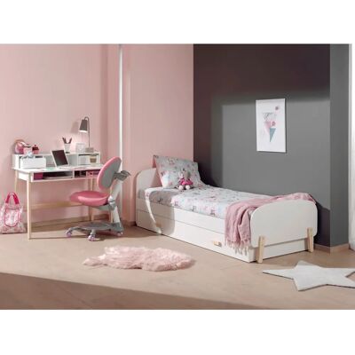 VIPACK 90x200 Weiß Einzelbett mit Stauraum VIPACK 90x200 Weiß Einzelbett mit Stauraum
