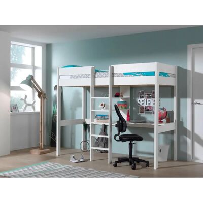Vipack Pino Hochbett - Platzsparend mit Schreibtisch & Regalen Vipack Pino Hochbett - Platzsparend mit Schreibtisch & Regalen
