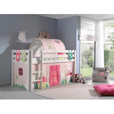 Lits Mezzanine Blanc VIPACK Pino avec Tunnel - Mobilier Enfant - Publicité Lits Mezzanine Blanc VIPACK Pino avec Tunnel - Mobilier Enfant - Publicité