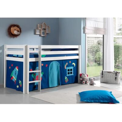 VIPACK Pino Hochbett - Massivholz, Weiß, 90x200cm - Kinderbett VIPACK Pino Hochbett - Massivholz, Weiß, 90x200cm - Kinderbett