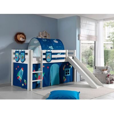 VIPACK Pino Hochbett mit Rutsche & Tunnel - Kinderbett VIPACK Pino Hochbett mit Rutsche & Tunnel - Kinderbett