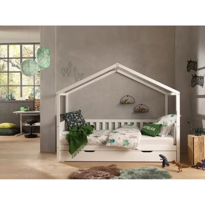 VIPACK Dallas Weiß Hochbett mit Schublade - Kinderzimmermöbel VIPACK Dallas Weiß Hochbett mit Schublade - Kinderzimmermöbel