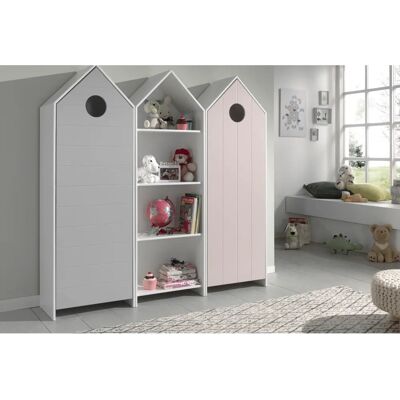 Vipack Casami Šatní skříň - Šedá - 57,6x37x171,3cm - Skříň Vipack Casami Šatní skříň - Šedá - 57,6x37x171,3cm - Skříň