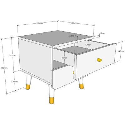 Vipack Billy Grüner Nachttisch - Modernes Schlafzimmermöbel Vipack Billy Grüner Nachttisch - Modernes Schlafzimmermöbel