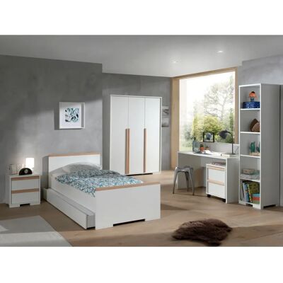 Vipack London Table de Nuit - 2 Tiroirs, Blanc, Ergonomique & Élégant - Publicité Vipack London Table de Nuit - 2 Tiroirs, Blanc, Ergonomique & Élégant - Publicité