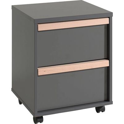 VIPACK London Rollcontainer Grau - Büromöbel VIPACK London Rollcontainer Grau - Büromöbel