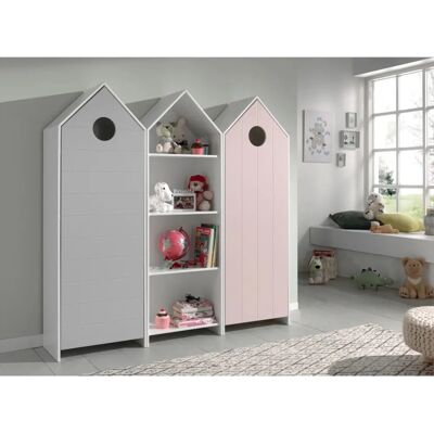 Ensemble de meubles pour chambre d'enfants VIPACK Casami - Rose/Blanc/Gris - Publicité Ensemble de meubles pour chambre d'enfants VIPACK Casami - Rose/Blanc/Gris - Publicité