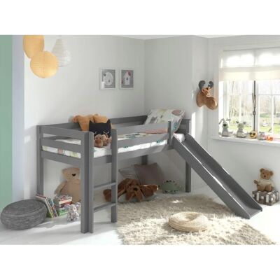 Vipack Pino Kinderhochbett - Grau mit Rutsche Vipack Pino Kinderhochbett - Grau mit Rutsche