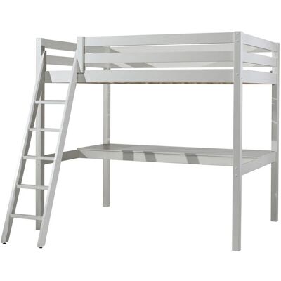 Vipack Pino Hochbett mit Schreibtisch - Weiß, 140x200cm Vipack Pino Hochbett mit Schreibtisch - Weiß, 140x200cm