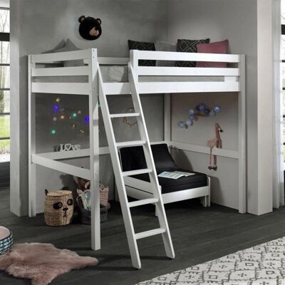 VIPACK Pino Hochbett Weiß - Kindersicheres Bett VIPACK Pino Hochbett Weiß - Kindersicheres Bett