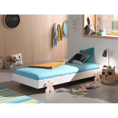 VIPACK Modulo Kinderbett - Weiß, 90x200cm, Stapelbar VIPACK Modulo Kinderbett - Weiß, 90x200cm, Stapelbar