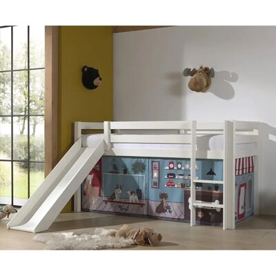 Lettino a castello Vipack Pino Bianco - 90x200cm, Cameretta Lettino a castello Vipack Pino Bianco - 90x200cm, Cameretta