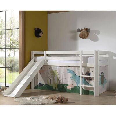 Vipack Pino Baby Hochbett - Massivkiefer, Weiß, mit Textilset Vipack Pino Baby Hochbett - Massivkiefer, Weiß, mit Textilset