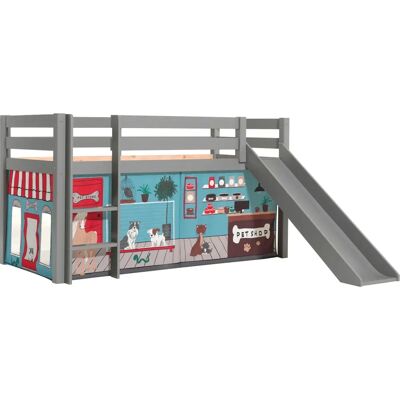 Vipack Pino Hochbett - Rutsche & Textilset - 90x200cm Vipack Pino Hochbett - Rutsche & Textilset - 90x200cm