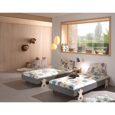 VIPACK Modulo Stapelbett - MDF, Grau VIPACK Modulo Stapelbett - MDF, Grau