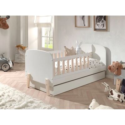 Lit enfant VIPACK Kiddy - Blanc, 70x140 cm, avec tiroir - Publicité Lit enfant VIPACK Kiddy - Blanc, 70x140 cm, avec tiroir - Publicité