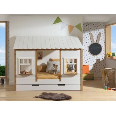 VIPACK Kinderbett - 90x200cm, Braun (Weiß, Kiefer) - Kinderbett VIPACK Kinderbett - 90x200cm, Braun (Weiß, Kiefer) - Kinderbett