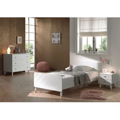 Vipack - Composition 3 Möbel-Set - Bett, Nachttisch, Kommode Vipack - Composition 3 Möbel-Set - Bett, Nachttisch, Kommode