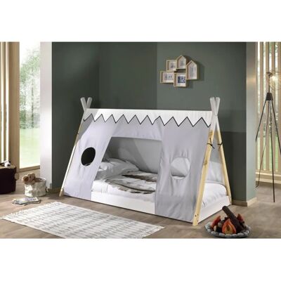 VIPACK Tipi Kinderbett - Weiß/Natur - 90x200 cm VIPACK Tipi Kinderbett - Weiß/Natur - 90x200 cm