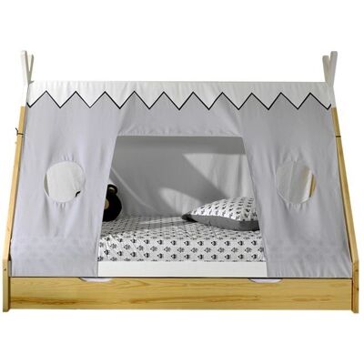 Vipack Tipi Kinderbett mit Schublade und Zeltdach - 90x200cm Vipack Tipi Kinderbett mit Schublade und Zeltdach - 90x200cm