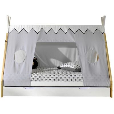 Vipack Tipi Kinderbett mit Stauraum - Weiß - 90x200cm Vipack Tipi Kinderbett mit Stauraum - Weiß - 90x200cm