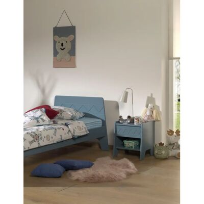 Vipack Blau Vogel Nachttisch - MDF, 40x45cm, mit Schublade & offenem Fach Vipack Blau Vogel Nachttisch - MDF, 40x45cm, mit Schublade & offenem Fach