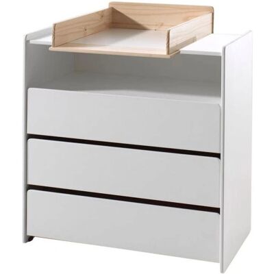 VIPACK Kiddy Commode à changer - Bois FSC - Blanc - 90x106x74cm - Publicité VIPACK Kiddy Commode à changer - Bois FSC - Blanc - 90x106x74cm - Publicité