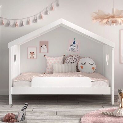 VIPACK Amori Holzhaus Hochbett - Absturzschutz, MDF-Dach VIPACK Amori Holzhaus Hochbett - Absturzschutz, MDF-Dach