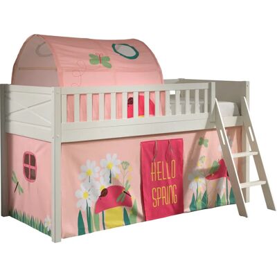 Lit mezzanine VIPACK "Scott" avec échelle - Enfant en blanc - Publicité Lit mezzanine VIPACK "Scott" avec échelle - Enfant en blanc - Publicité