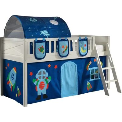 VIPACK Scott Hochbett mit Sicherheitsgitter & Leiter - Kinderzimmer VIPACK Scott Hochbett mit Sicherheitsgitter & Leiter - Kinderzimmer