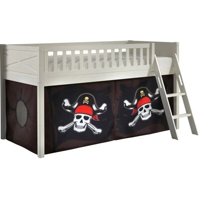 VIPACK Scott Hochbett - Kindersicher, Schrägleiter, Weiß, 90x200cm VIPACK Scott Hochbett - Kindersicher, Schrägleiter, Weiß, 90x200cm