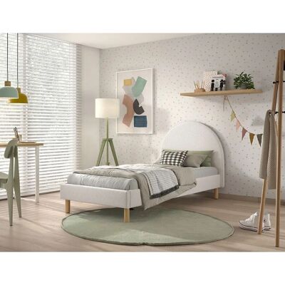 Vipack Moon Bett - Weiß, 90x200cm, Mit Lattenrost & Kopfteil Vipack Moon Bett - Weiß, 90x200cm, Mit Lattenrost & Kopfteil