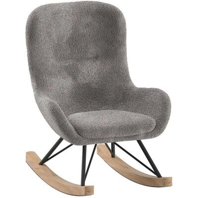 VIPACK Grauer Bouclé Kinder Schaukelstuhl - Kinder Schaukelstuhl VIPACK Grauer Bouclé Kinder Schaukelstuhl - Kinder Schaukelstuhl