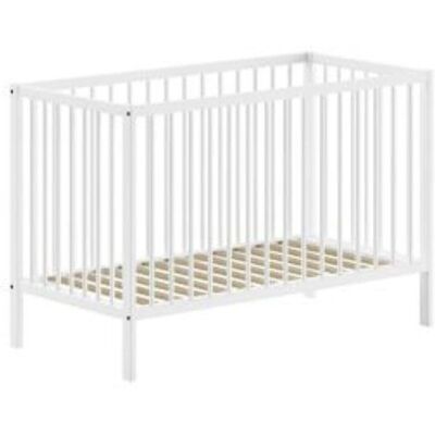 VIPACK Dino Babybett - Verstellbar, Massiv Buchenholz - Babybett, Weiß VIPACK Dino Babybett - Verstellbar, Massiv Buchenholz - Babybett, Weiß