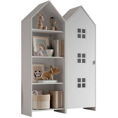 CASMY Armoire blanche enfant avec toit en maison - Mobilier - Publicité CASMY Armoire blanche enfant avec toit en maison - Mobilier - Publicité