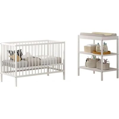 VIPACK Dino Baby-Möbel-Set - Weiß, 120x60cm, Kinderzimmer VIPACK Dino Baby-Möbel-Set - Weiß, 120x60cm, Kinderzimmer
