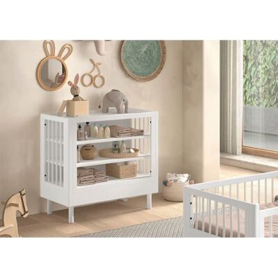 VIPACK Wickelregal - Buche massiv weiß lackiert - 100x95x55 cm - Storage Shelf VIPACK Wickelregal - Buche massiv weiß lackiert - 100x95x55 cm - Storage Shelf