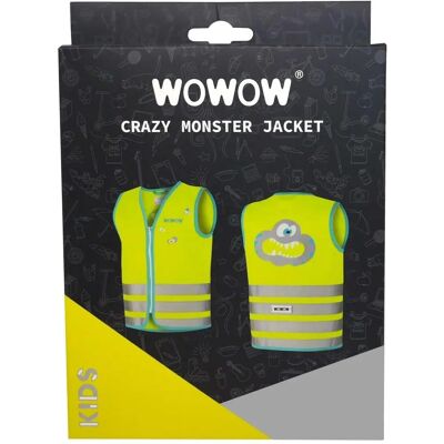Gilet de Sécurité Cyclisme Haute Visibilité Crazy Monster Wowow - Jaune - Publicité Gilet de Sécurité Cyclisme Haute Visibilité Crazy Monster Wowow - Jaune - Publicité