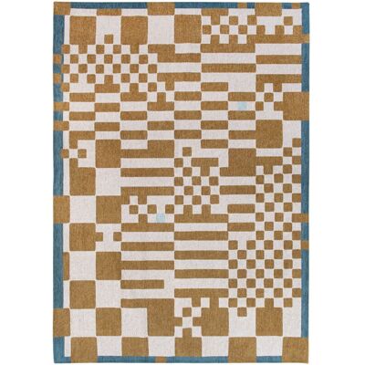 Tapis d'Échecs Miel Louis De Poortere - Motif Géométrique - Style Artistique Moderne - Publicité Tapis d'Échecs Miel Louis De Poortere - Motif Géométrique - Style Artistique Moderne - Publicité
