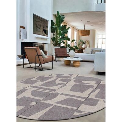 Louis de Poortere 9366 - Tapis rond beige/gris - Tapis - Publicité Louis de Poortere 9366 - Tapis rond beige/gris - Tapis - Publicité