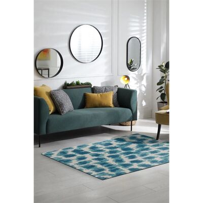 Alfombra Azul Verano Beneffito - Colección Ikat - 140x200cm Decoración Alfombra Azul Verano Beneffito - Colección Ikat - 140x200cm Decoración
