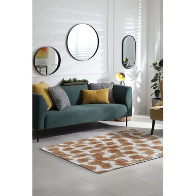 Alfombra Beneffito Arena Dorada 200x280cm - Poliéster Reciclado, Funda Antideslizante Alfombra Beneffito Arena Dorada 200x280cm - Poliéster Reciclado, Funda Antideslizante