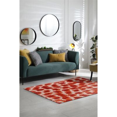 Alfombra Beneffito Naranja Sangre - Jacquard, Antideslizante, 80x150cm - Alfombra Alfombra Beneffito Naranja Sangre - Jacquard, Antideslizante, 80x150cm - Alfombra