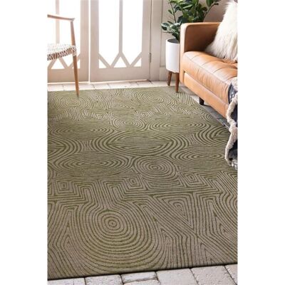 Tapis en polyester recyclé vert Beneffito - 240x340cm - Publicité Tapis en polyester recyclé vert Beneffito - 240x340cm - Publicité