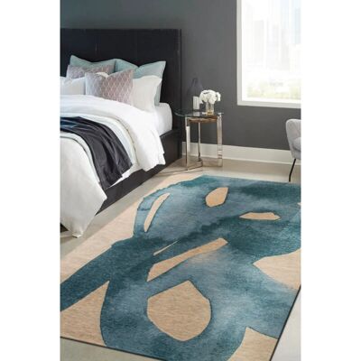 Beneffito Lagoon Blau Teppich - Elegante Recycelbare Rutschfeste Fußbodenmatte Beneffito Lagoon Blau Teppich - Elegante Recycelbare Rutschfeste Fußbodenmatte
