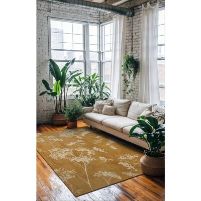 Tapis Or Beneffito - Polyester recyclé - 140x200cm - Décoration intérieure moderne - Publicité Tapis Or Beneffito - Polyester recyclé - 140x200cm - Décoration intérieure moderne - Publicité