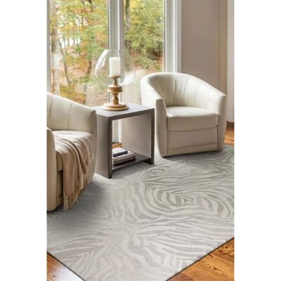 Beneffito - Alfombra Nube de Nieve Zebra - Interior Moderno y Suave Beneffito - Alfombra Nube de Nieve Zebra - Interior Moderno y Suave