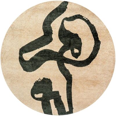 Louis de Poortere Ribbon Spirit Round Rug - Green/Beige - Rug Louis de Poortere Ribbon Spirit Round Rug - Green/Beige - Rug