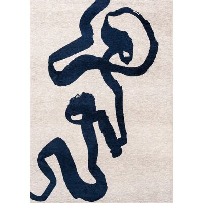 Louis de Poortere Craft Ribbon Sea Ink 9849 rug - Blue/Ivory - Rug Louis de Poortere Craft Ribbon Sea Ink 9849 rug - Blue/Ivory - Rug